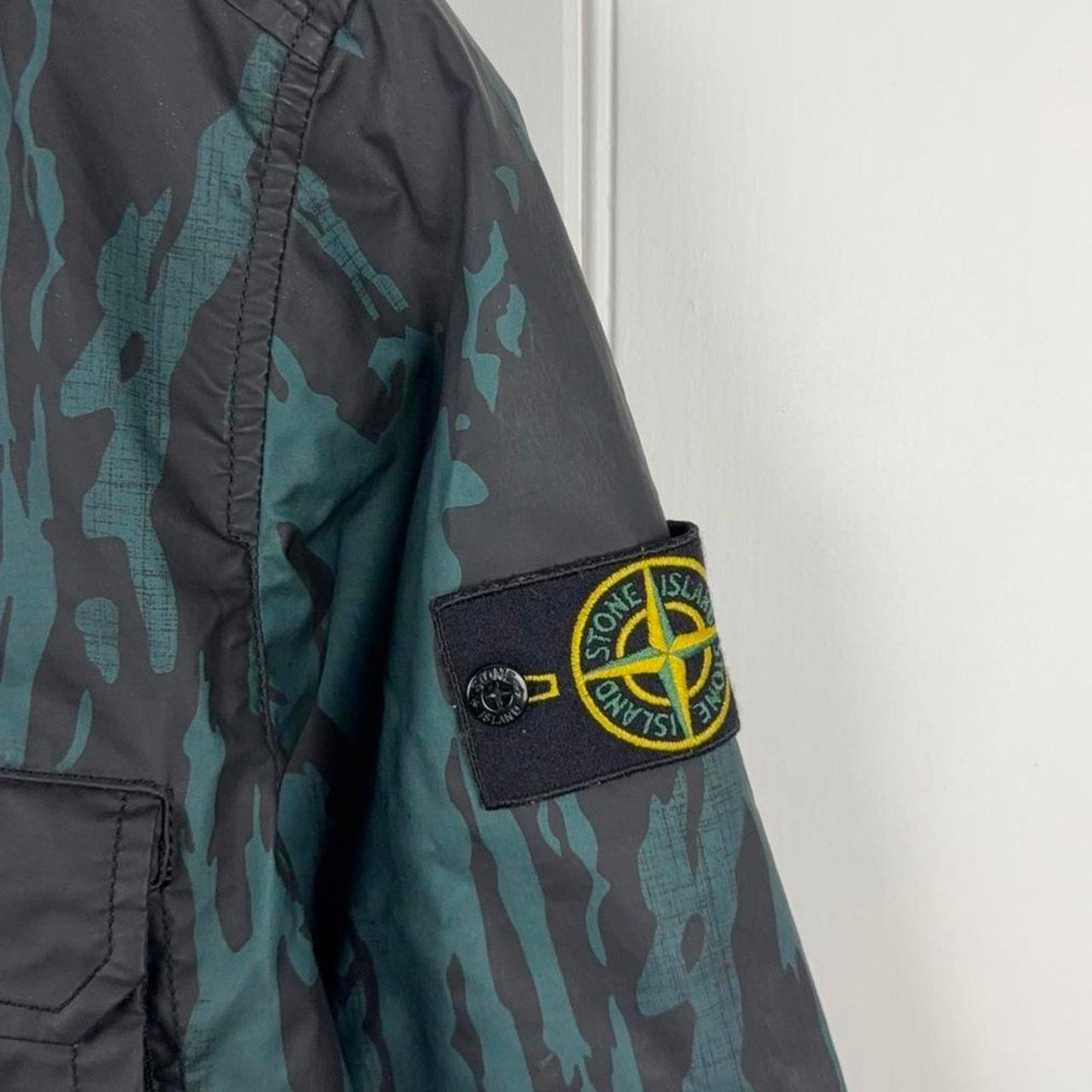 Stone Island Reverse Camo Raso Gommato Jacket (S)