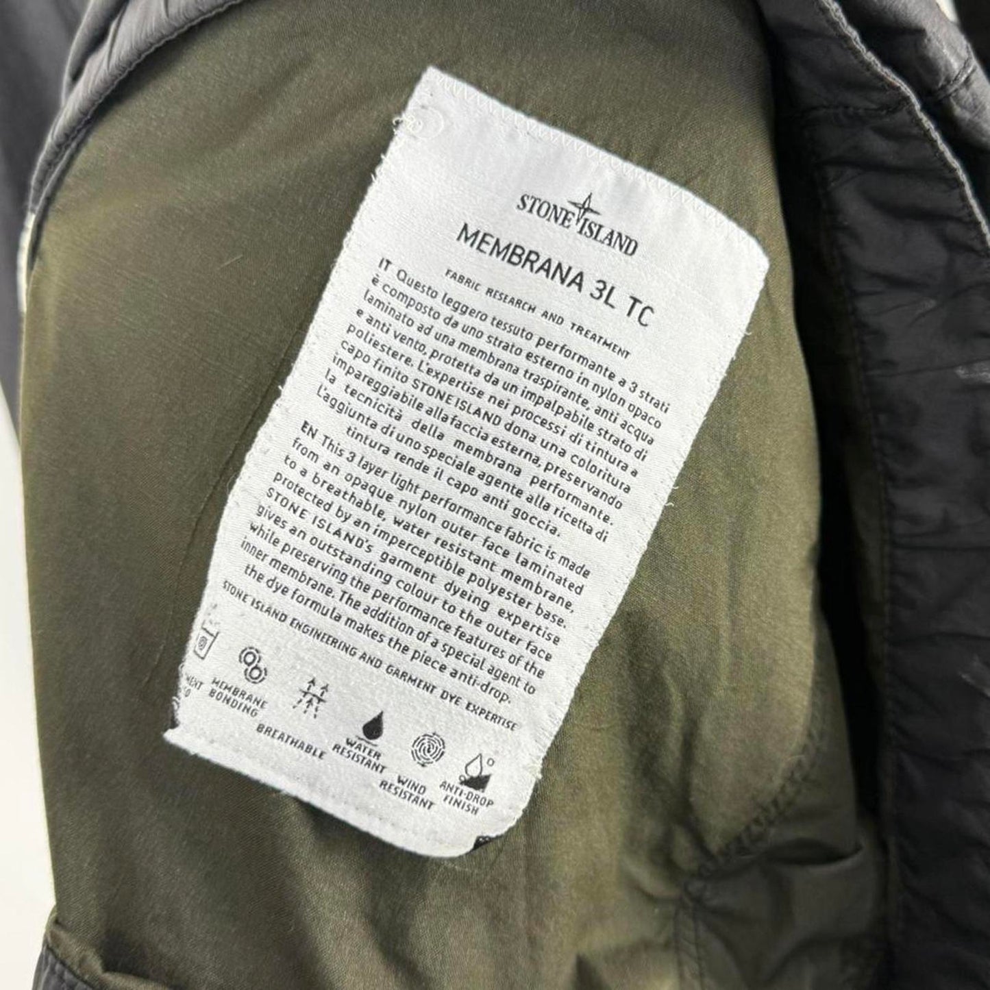 Stone Island Membrana 3L TC Hooded Jacket (L)