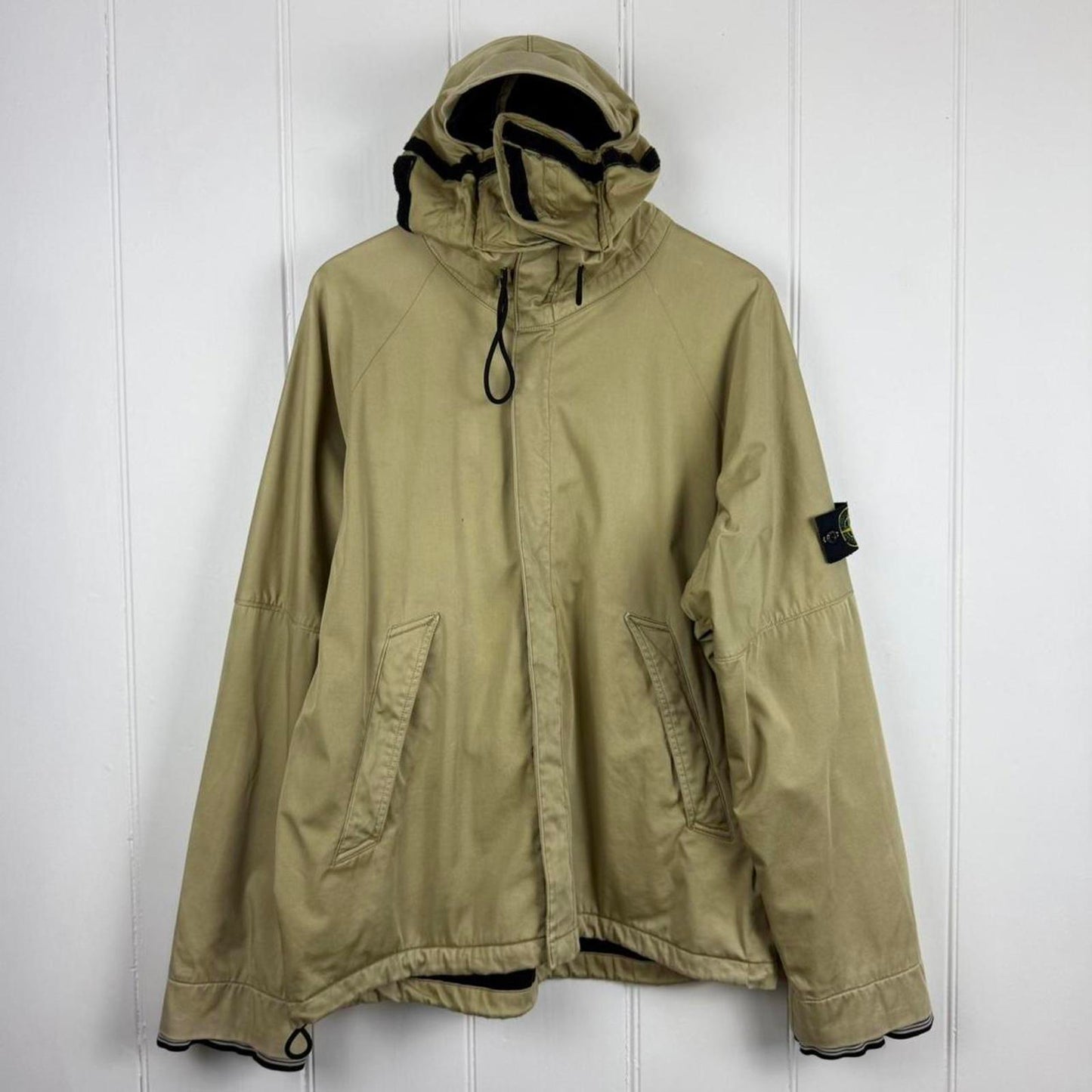 Stone Island Raso Floccato Sniper Mask Jacket Beige (XL)
