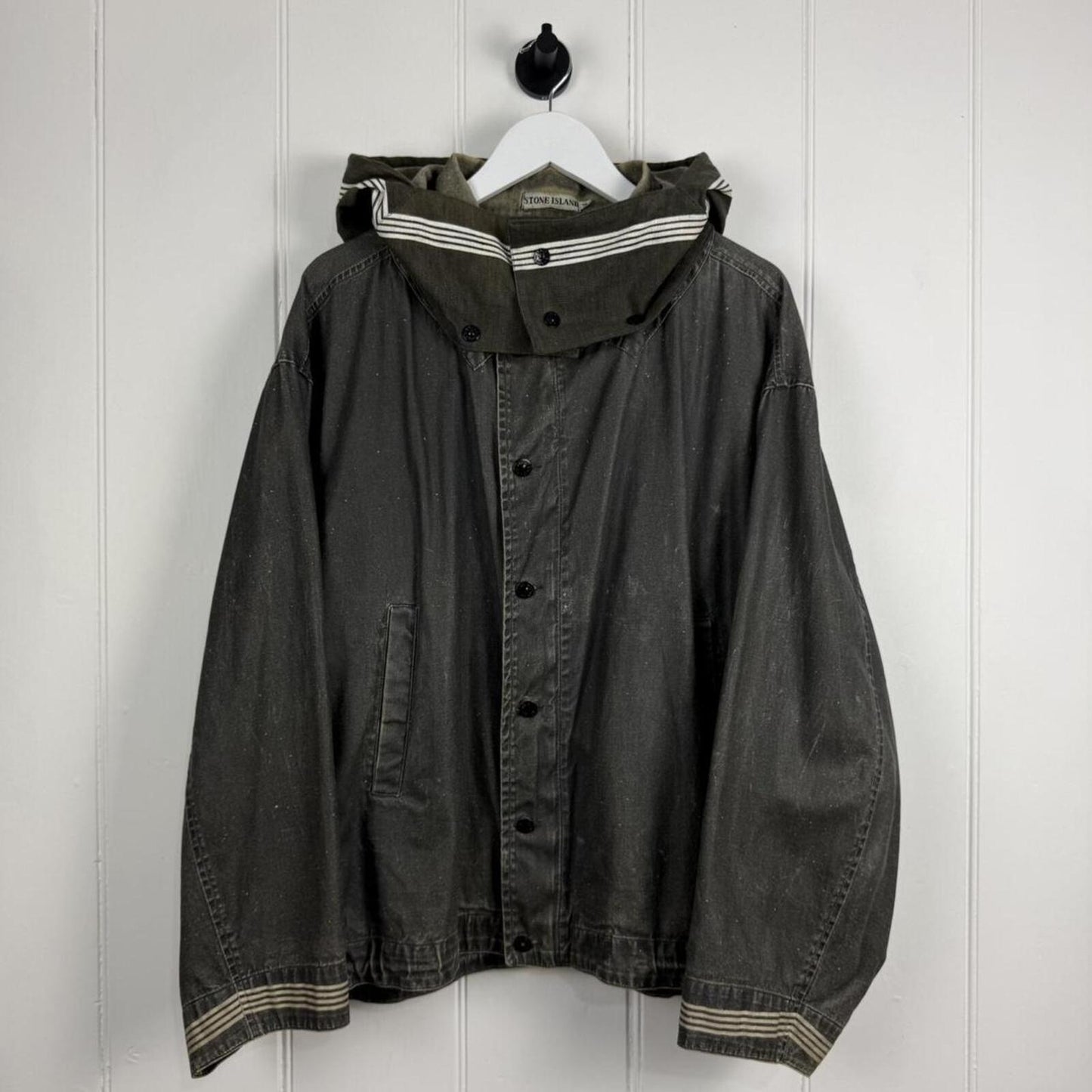 1980's Stone Island Marina Sailcloth Jacket Khaki (M)