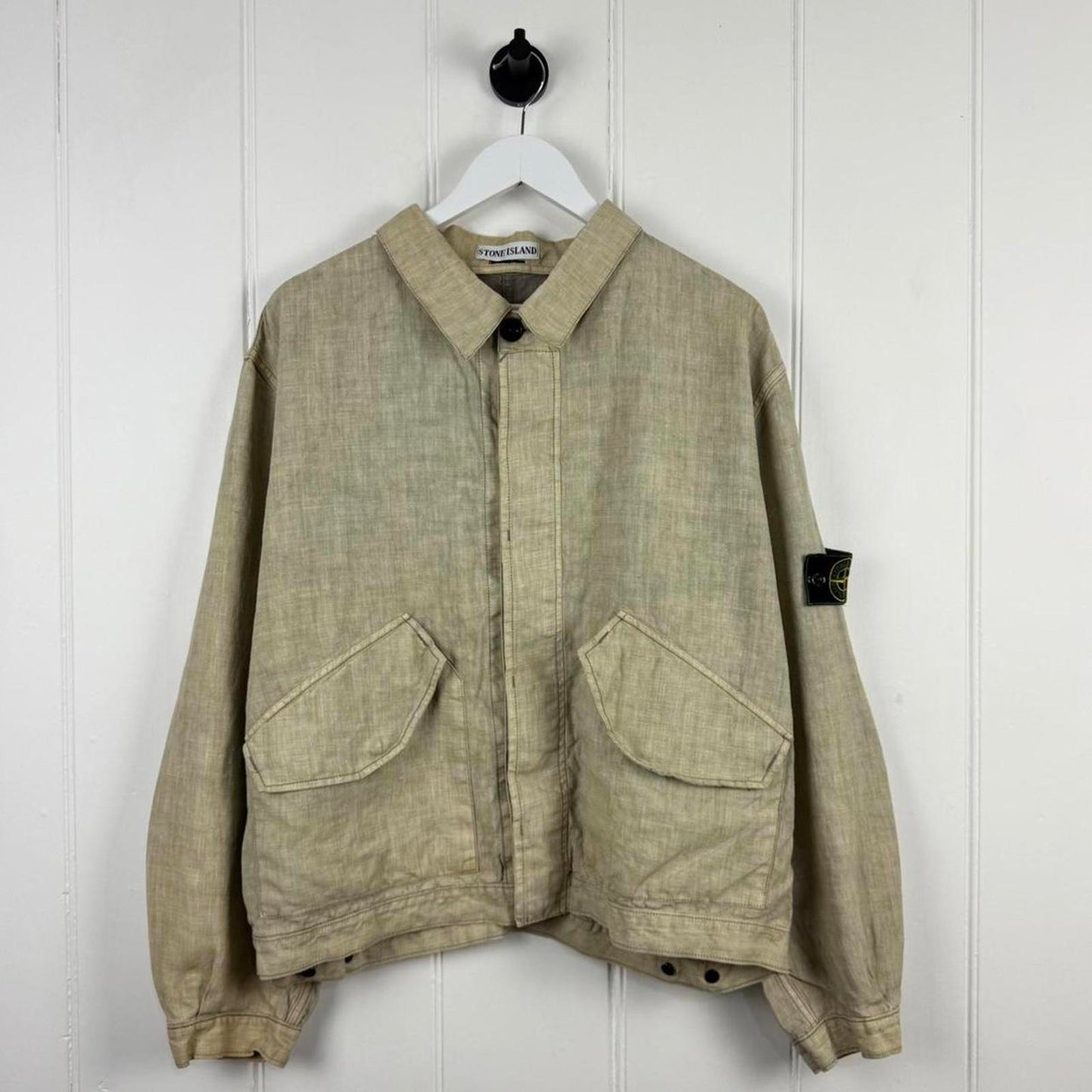 1999 Stone Island Lino Flax Jacket Green (XL)