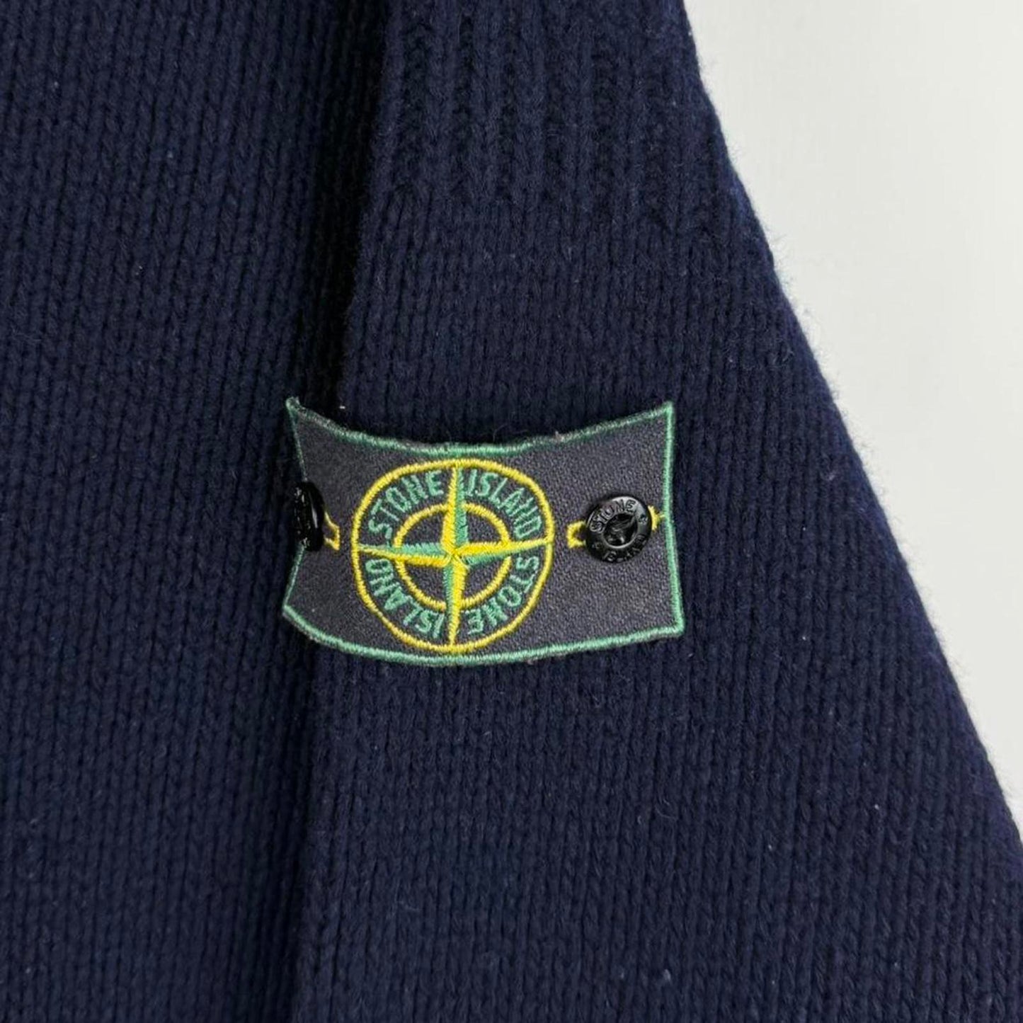 Stone Island 1995 Green Edge Badge Knit (L)