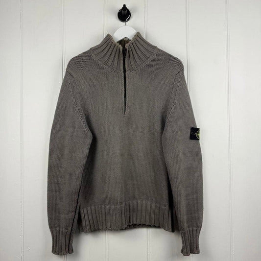 Stone Island Half-Zip Knit Sweater Taupe (L)