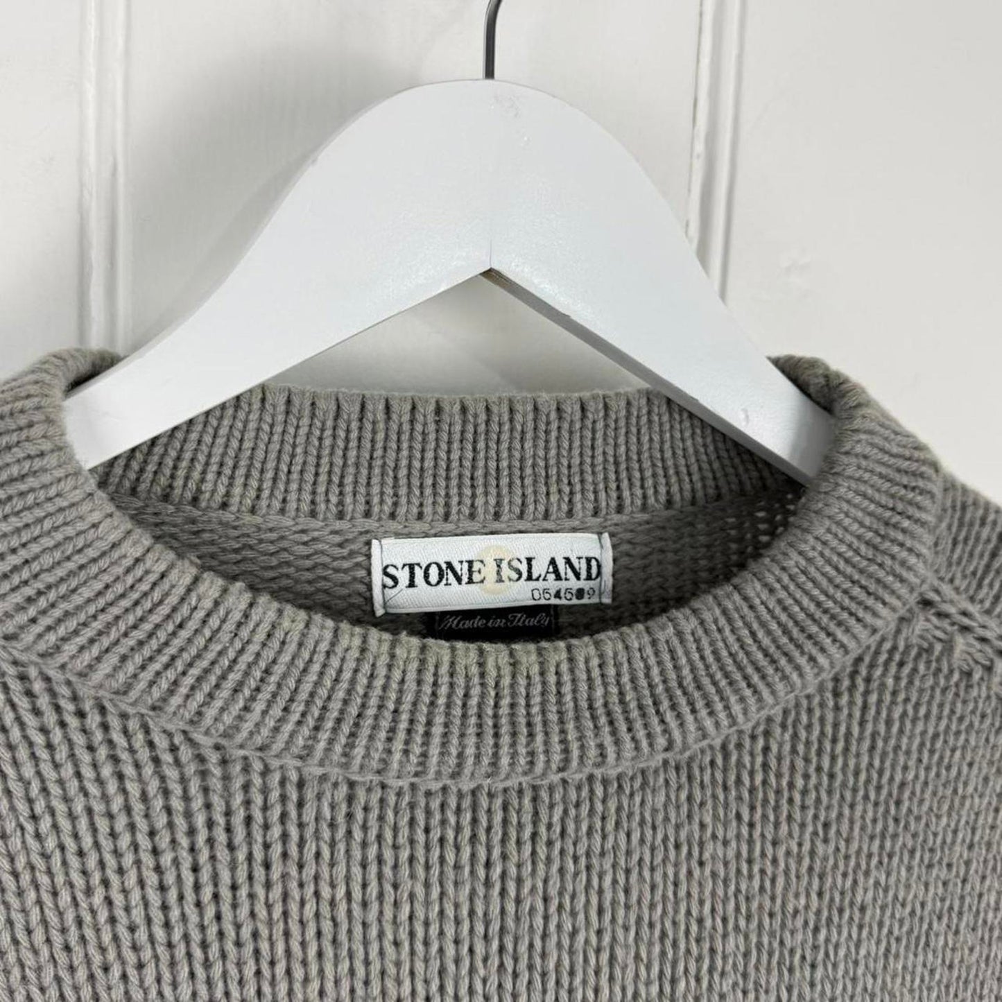 Stone Island Vintage Early 00s Knit Sweater Grey (M)
