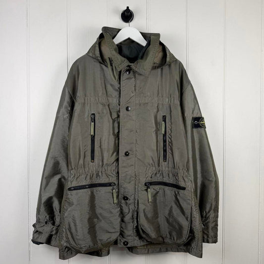 1995 Stone Island Formula Steel Parka Jacket Olive (XL)