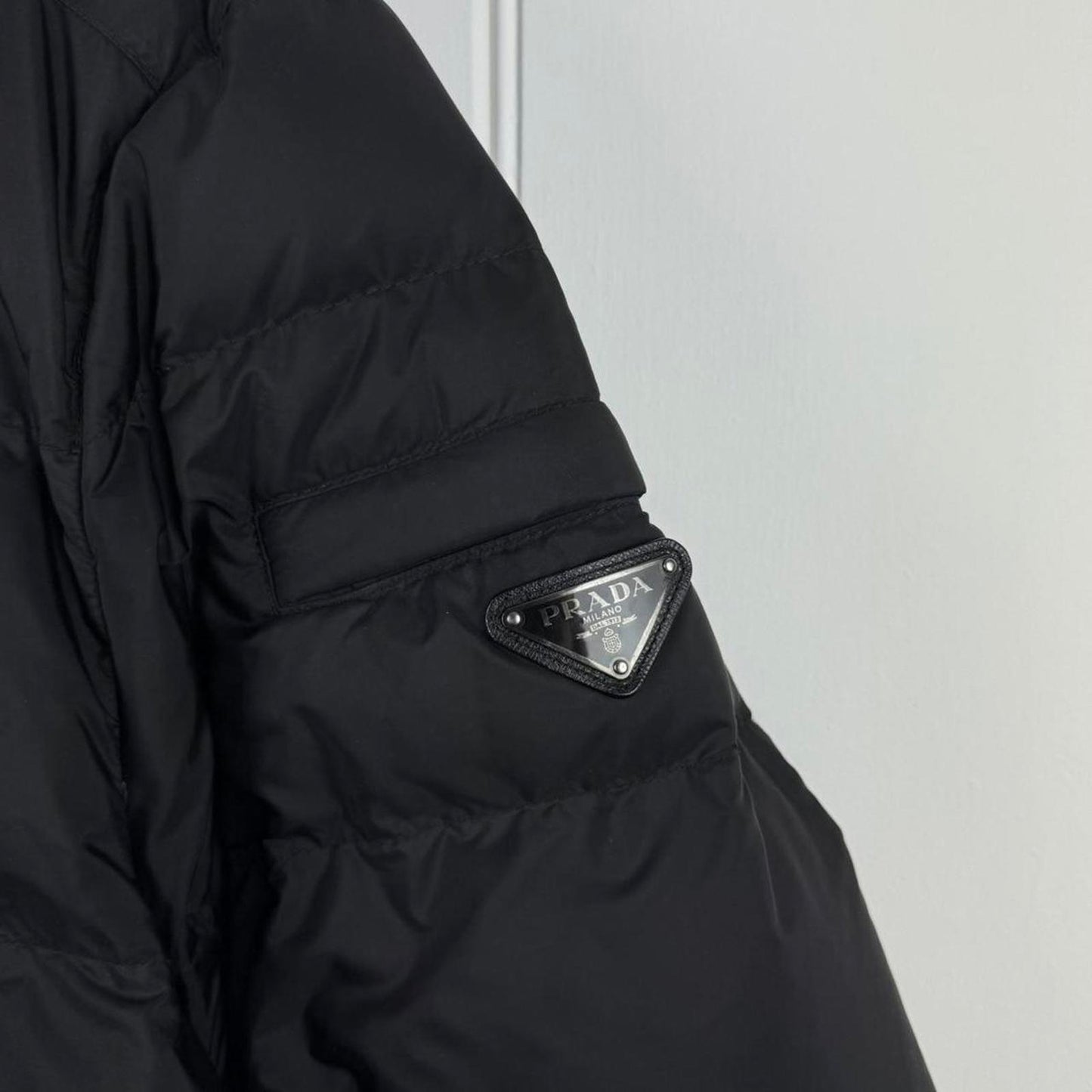 Prada Mainline Black Nylon Down Puffer Jacket (M)