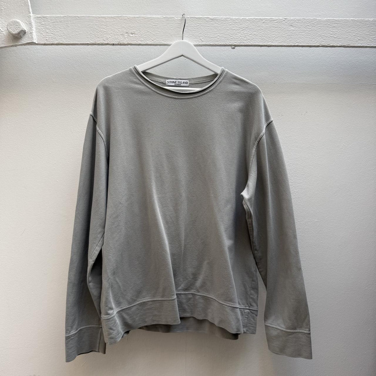 Stone Island Vintage Early 2000s Embroidered Spellout Sweatshirt (XL)