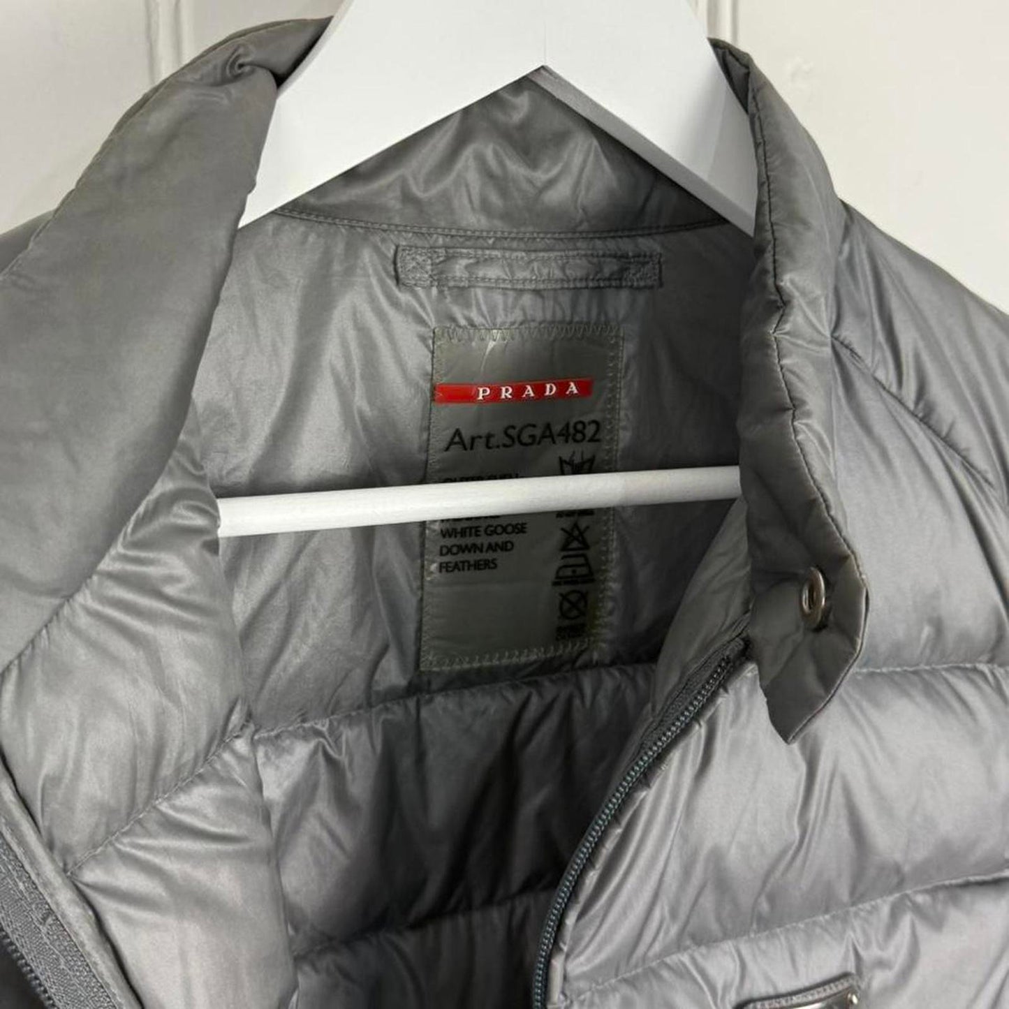 Prada Down Puffer Vest Grey (M)