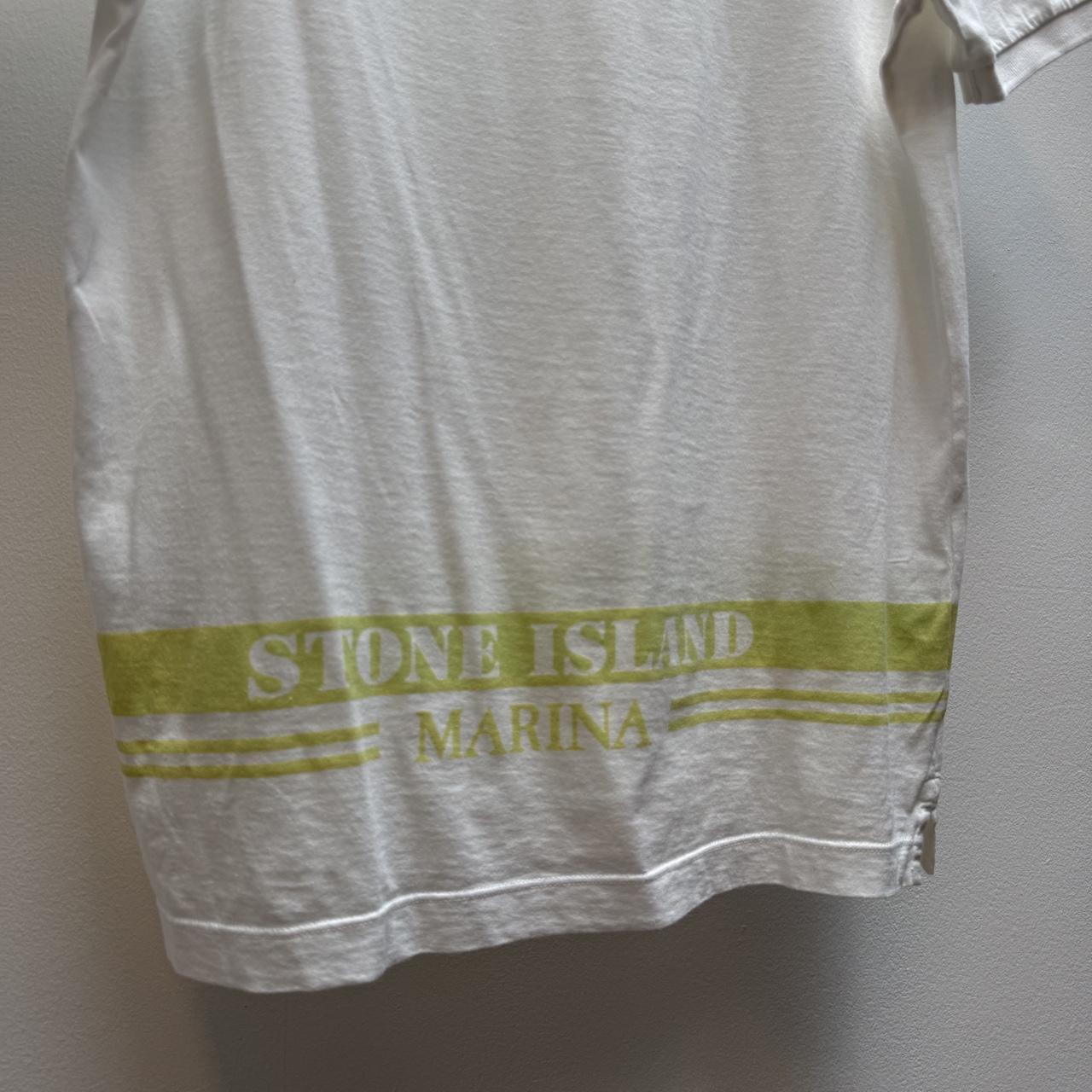 Stone Island Marina Striped Logo Polo Shirt (M)