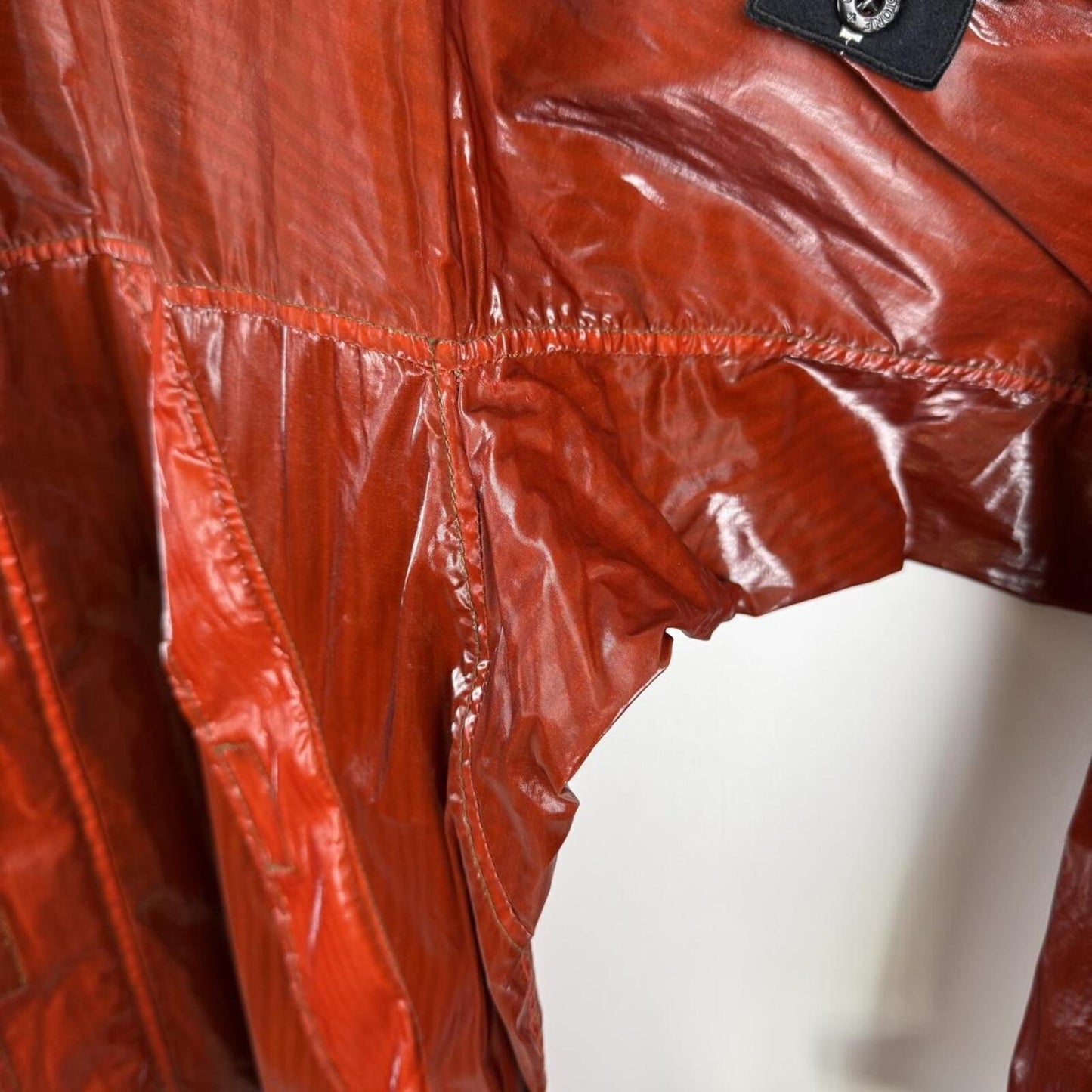 SS2012 Stone Island Mussola Prismatica Hooded Jacket Red (XXXL)