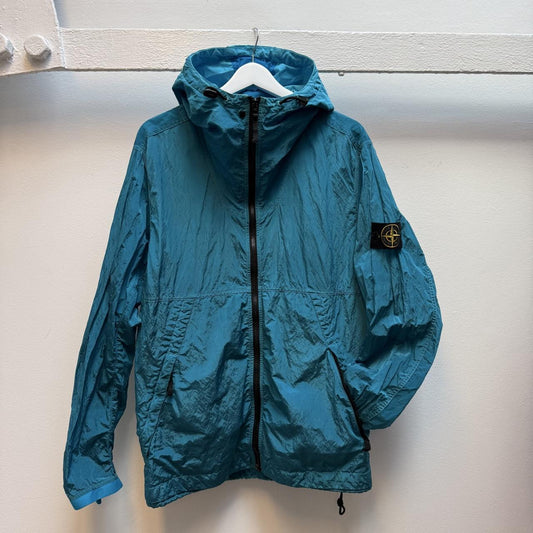 Stone Island Nylon Metal Hooded Jacket – Turquoise Blue (XL)