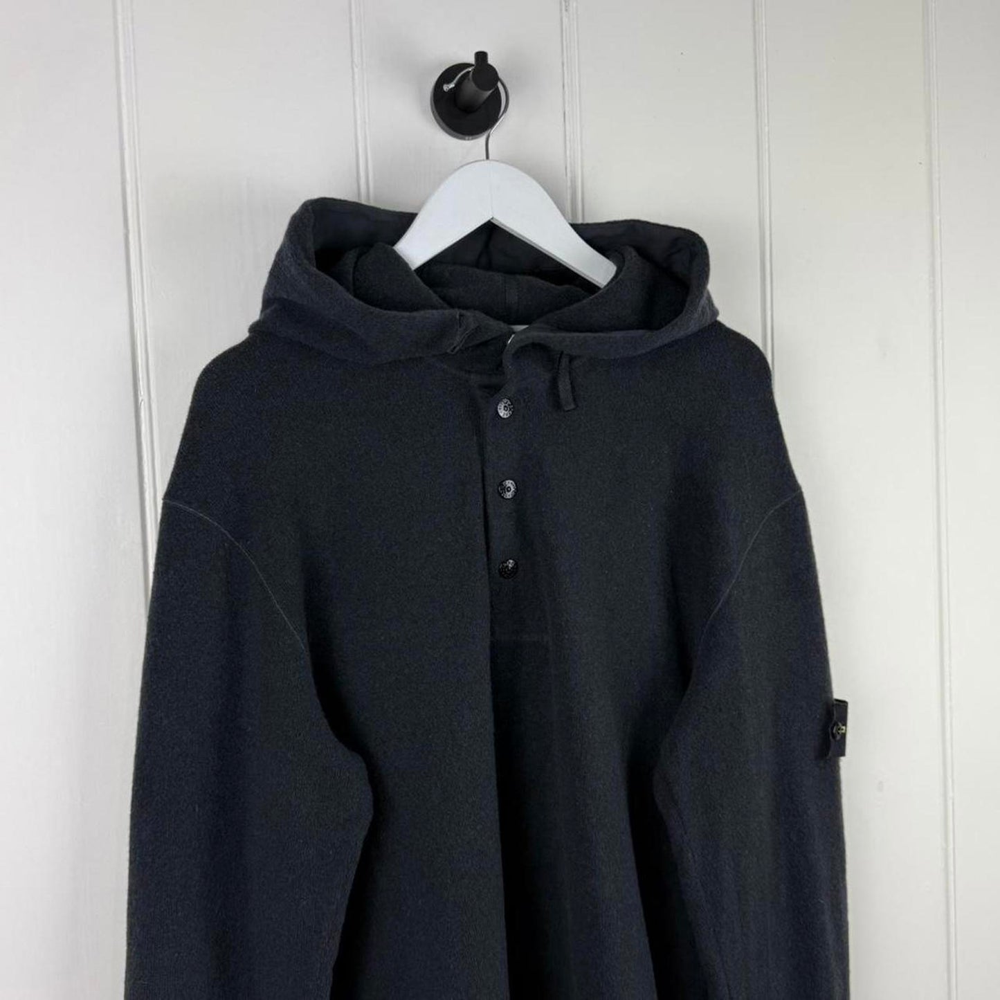 Stone Island Hooded Button-Placket Knit (L)