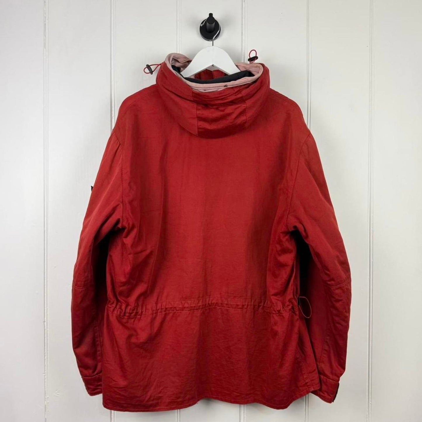 00s Stone Island Raso Gommato Jacket in Red (L)