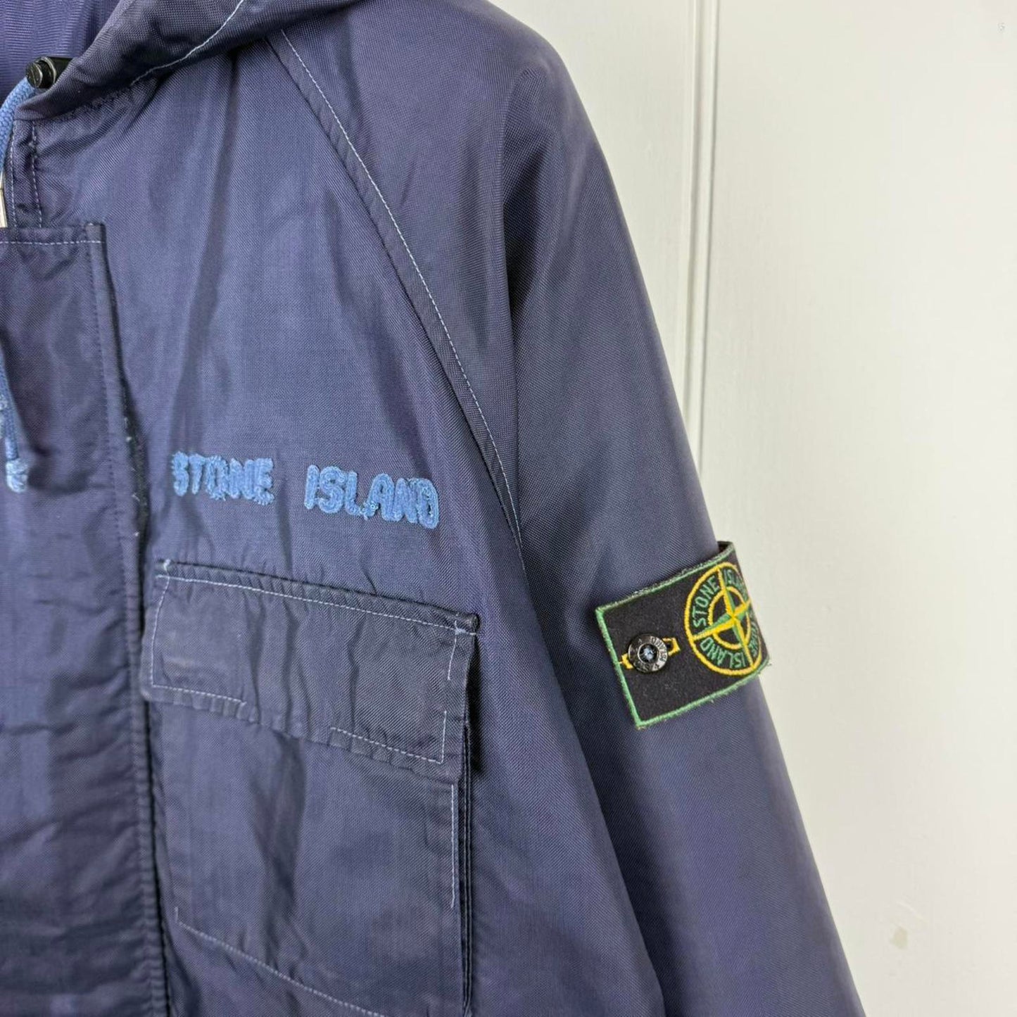 Stone Island 1993 ‘Formula Steel’ Nylon Hooded Jacket (L)
