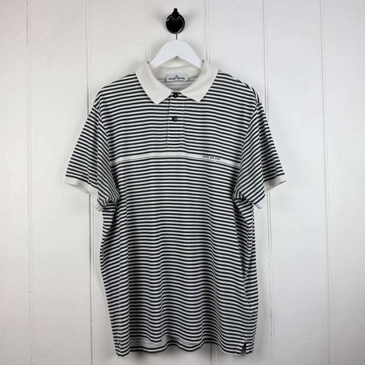 Stone Island Marina Striped Polo Shirt – Size XXL (Relaxed Fit)