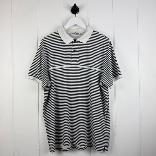Stone Island Marina Striped Polo Shirt – Size XXL (Relaxed Fit)