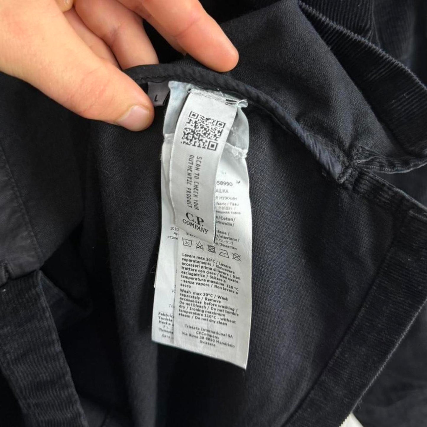 CP Company Corduroy Shirt in Black (M)