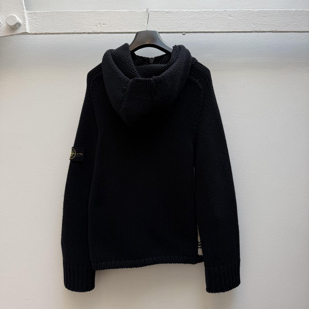 Stone Island Vintage Early 2000s Hooded Zip Knit Cardigan (L)