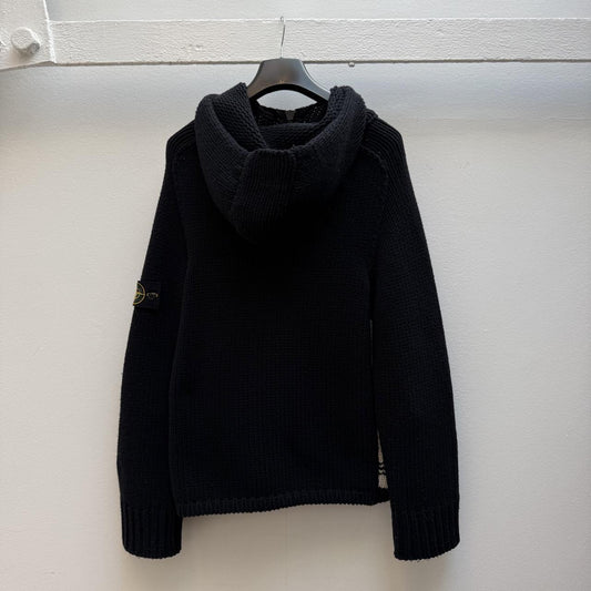 Stone Island Vintage Early 2000s Hooded Zip Knit Cardigan (L)