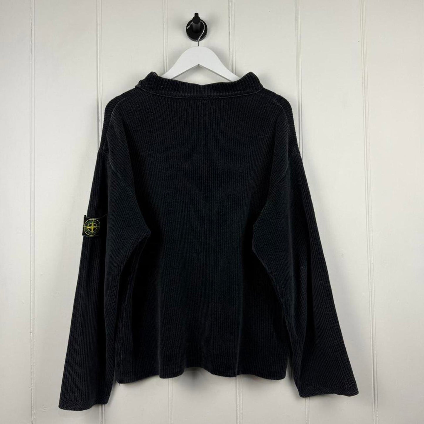 Stone Island 1999 Green Edge Chenille Knit Jumper (XL)