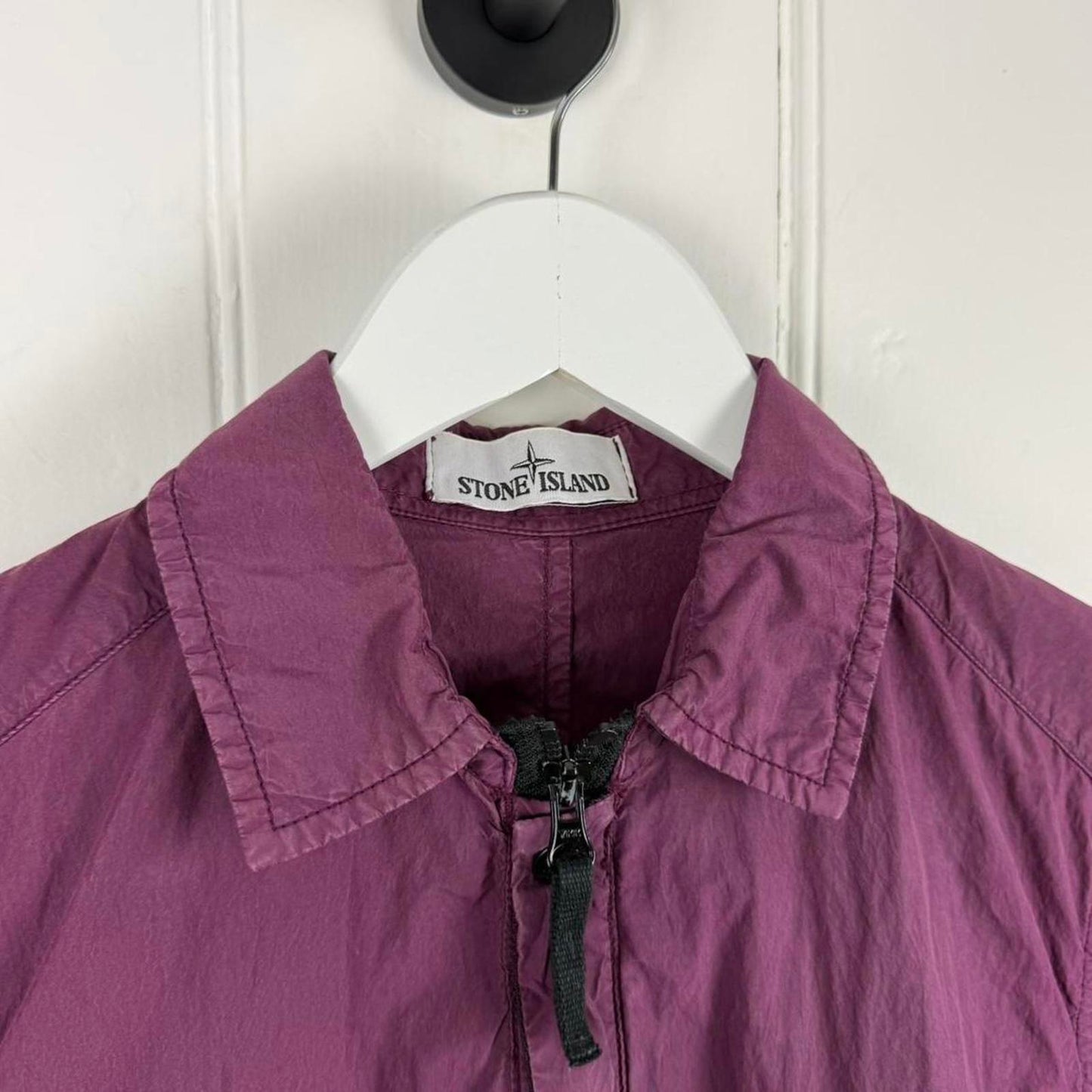 Stone Island Nylon Tela Overshirt Burgundy (S)