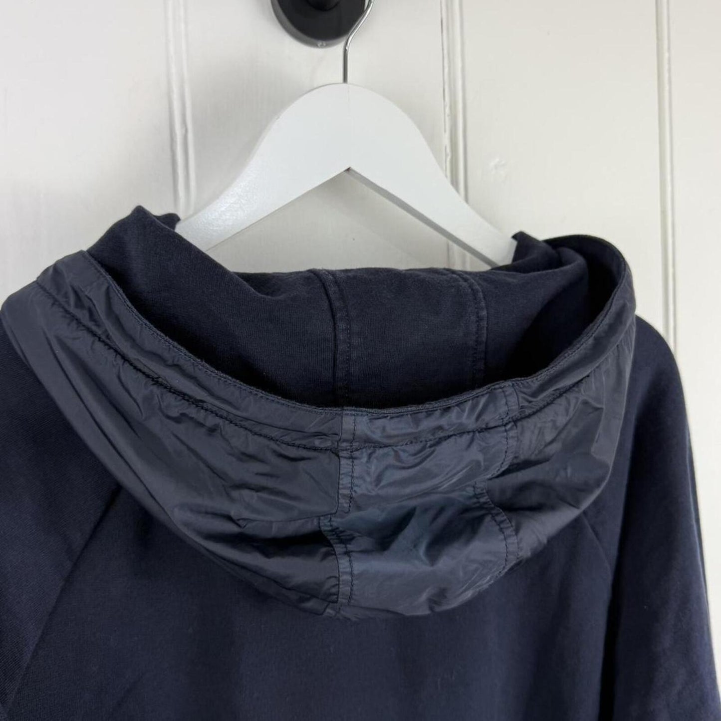 Prada Zip Hoodie Navy Nylon Hood (L)