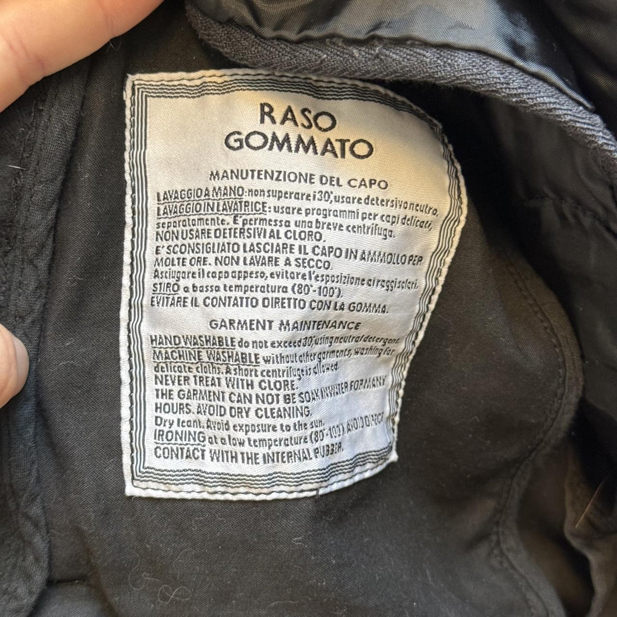 Early 00s Stone Island Dutch Rope Raso Gommato Hooded Jacket (XL)