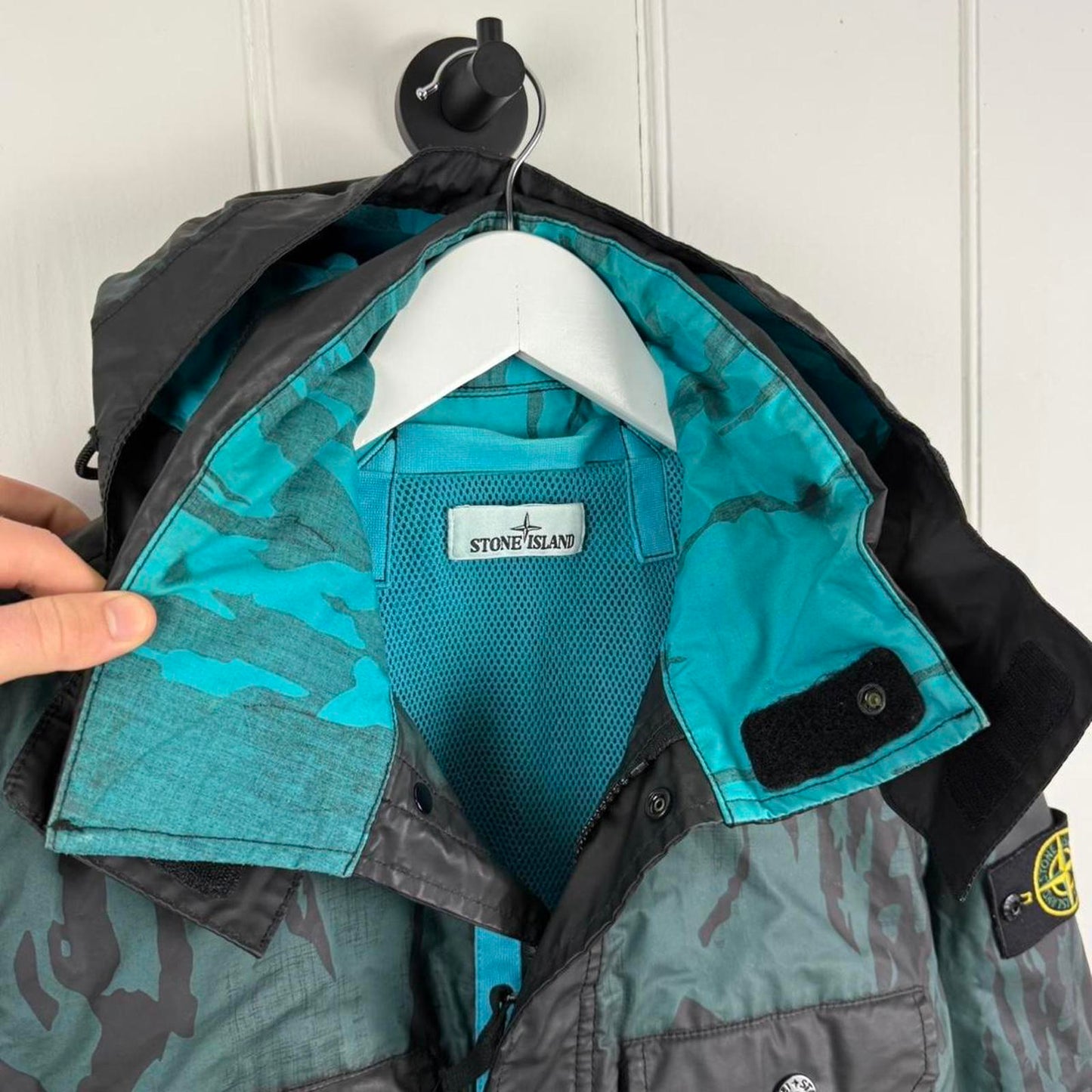 Stone Island Reverse Camo Raso Gommato Jacket (S)