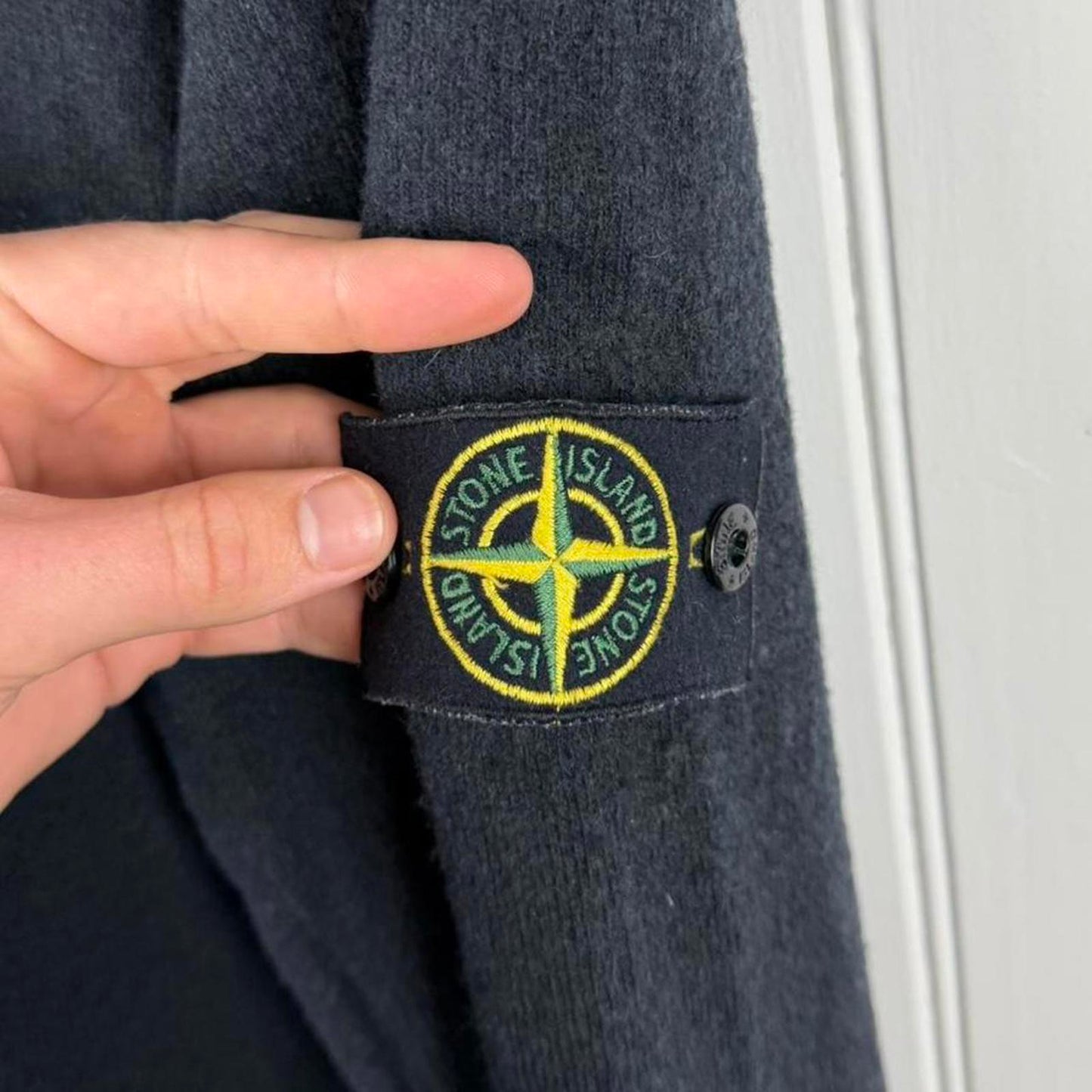 Stone Island Hooded Button-Placket Knit (L)
