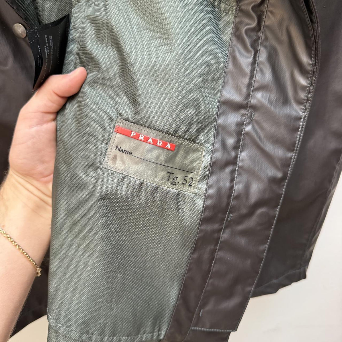Prada Sport Linea Rossa Rubberised Hooded Jacket (L/XL)
