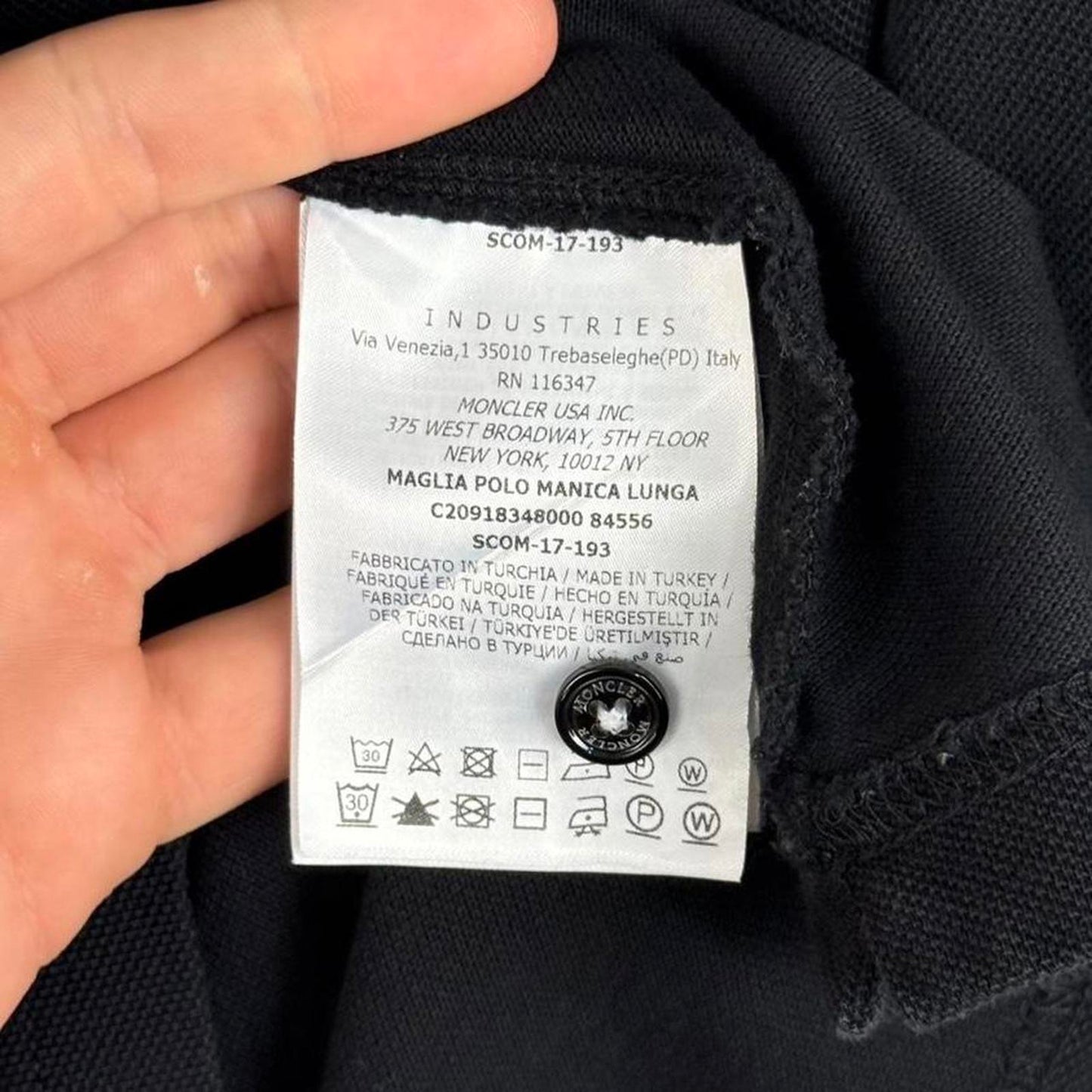 Moncler Long Sleeve Polo Shirt (L)