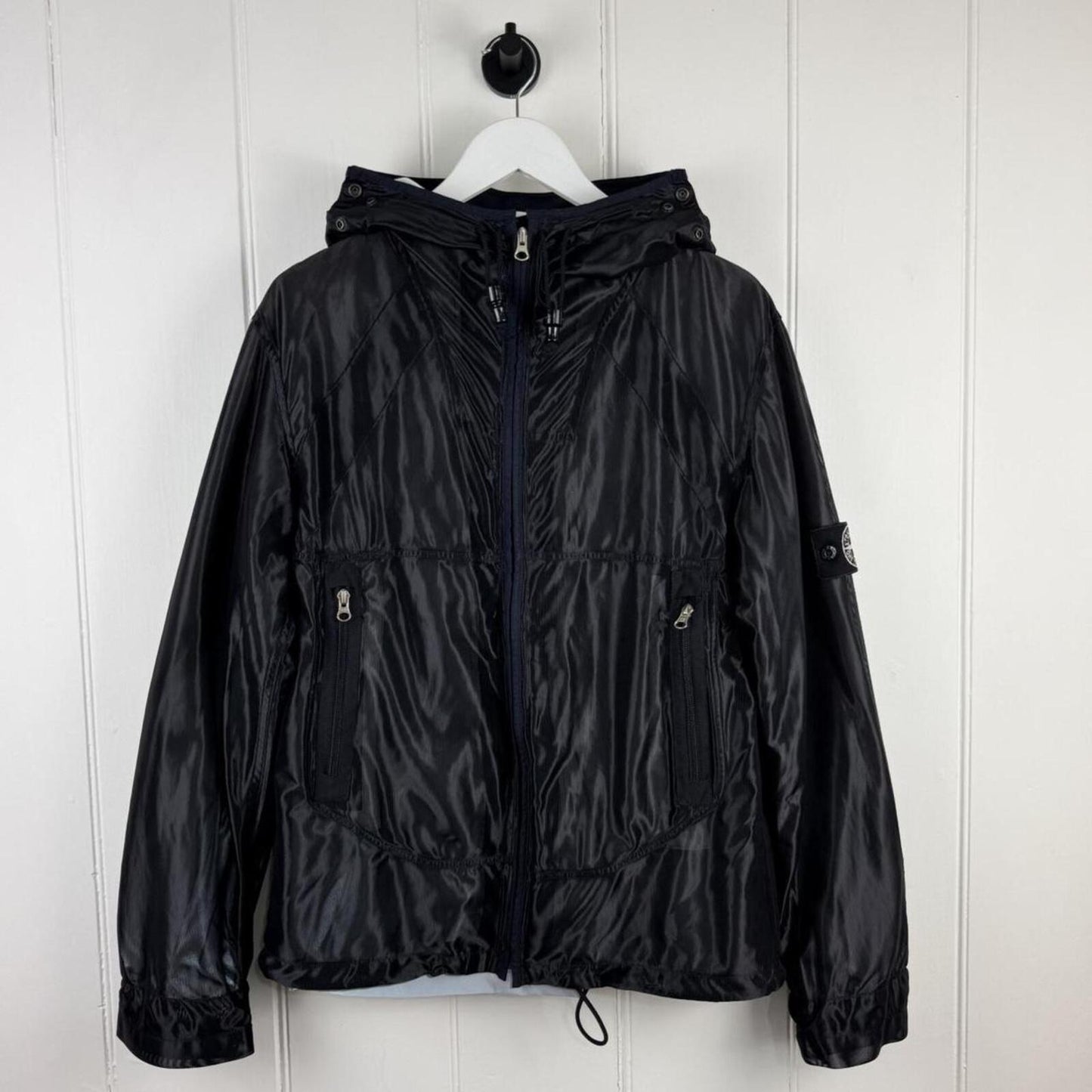 Stone Island 2007 Mesh Reflective Jacket Navy/Black (L)