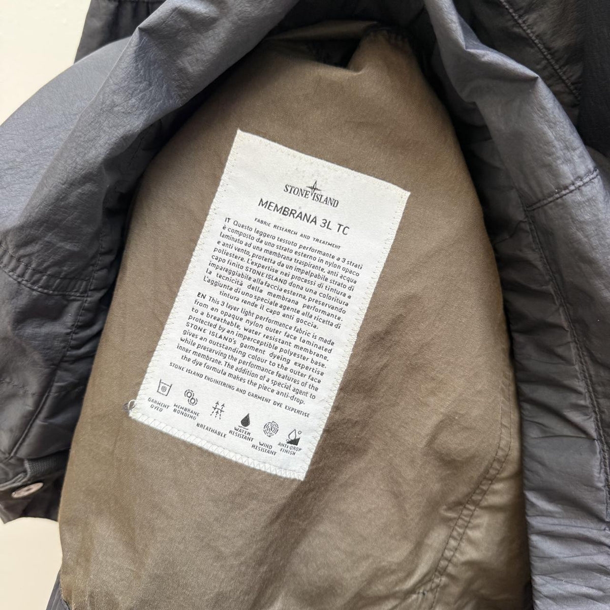 Stone Island Membrana 3L TC Jacket in Black (XXL)