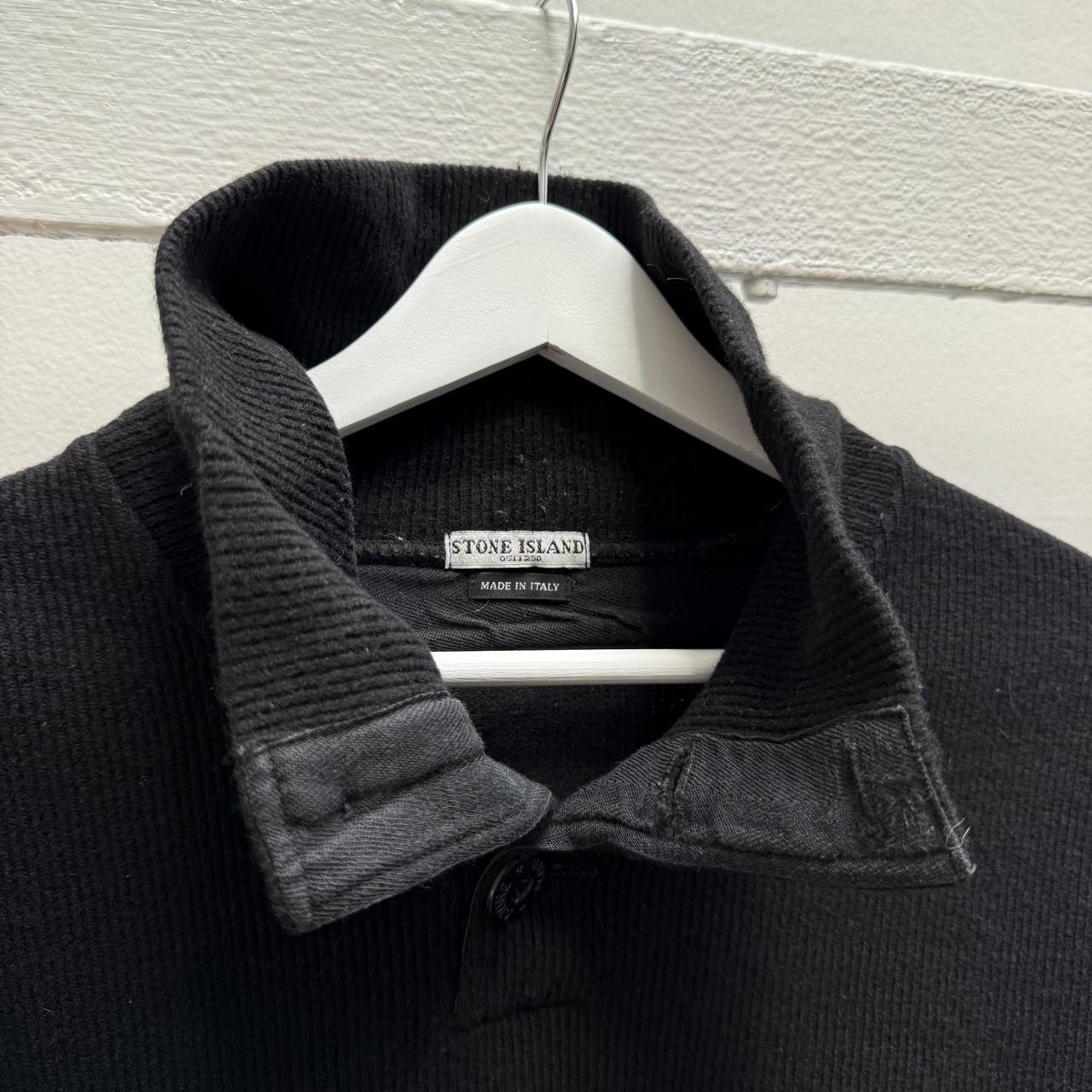 Mid 00’s Stone Island Logo Knit Jumper in Black (L)