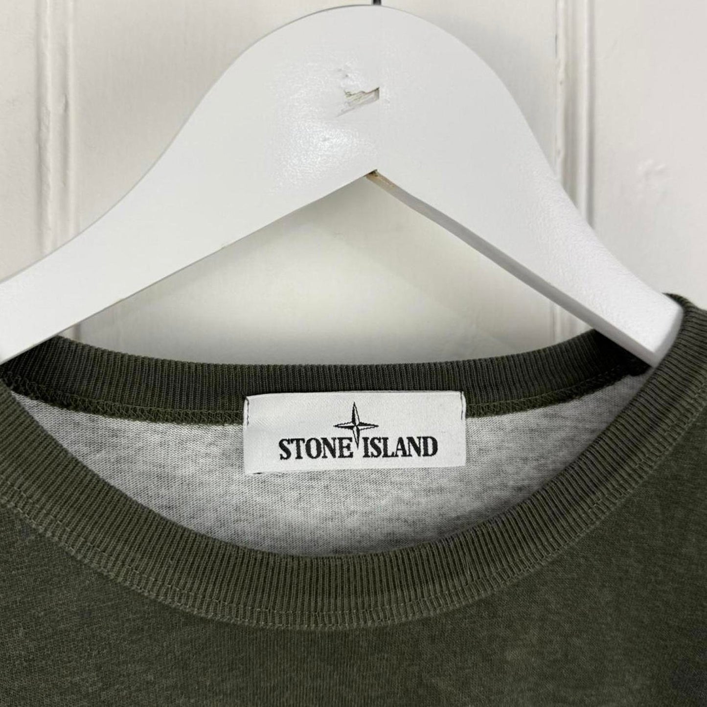 Stone Island Garment Dyed Compass Tee Green (L)
