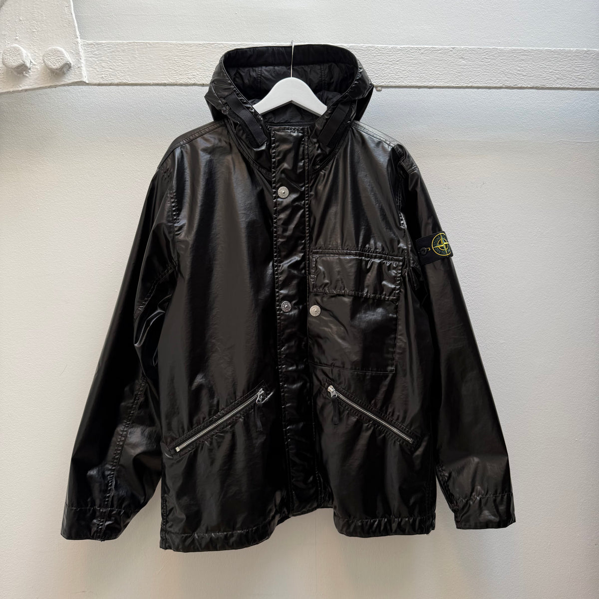 Stone Island Mussola Gommata-TC Jacket – Black (M)