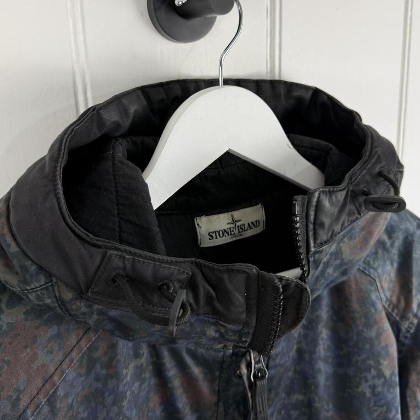 Stone Island Raso Gommato Camo Print OVD Jacket (L)
