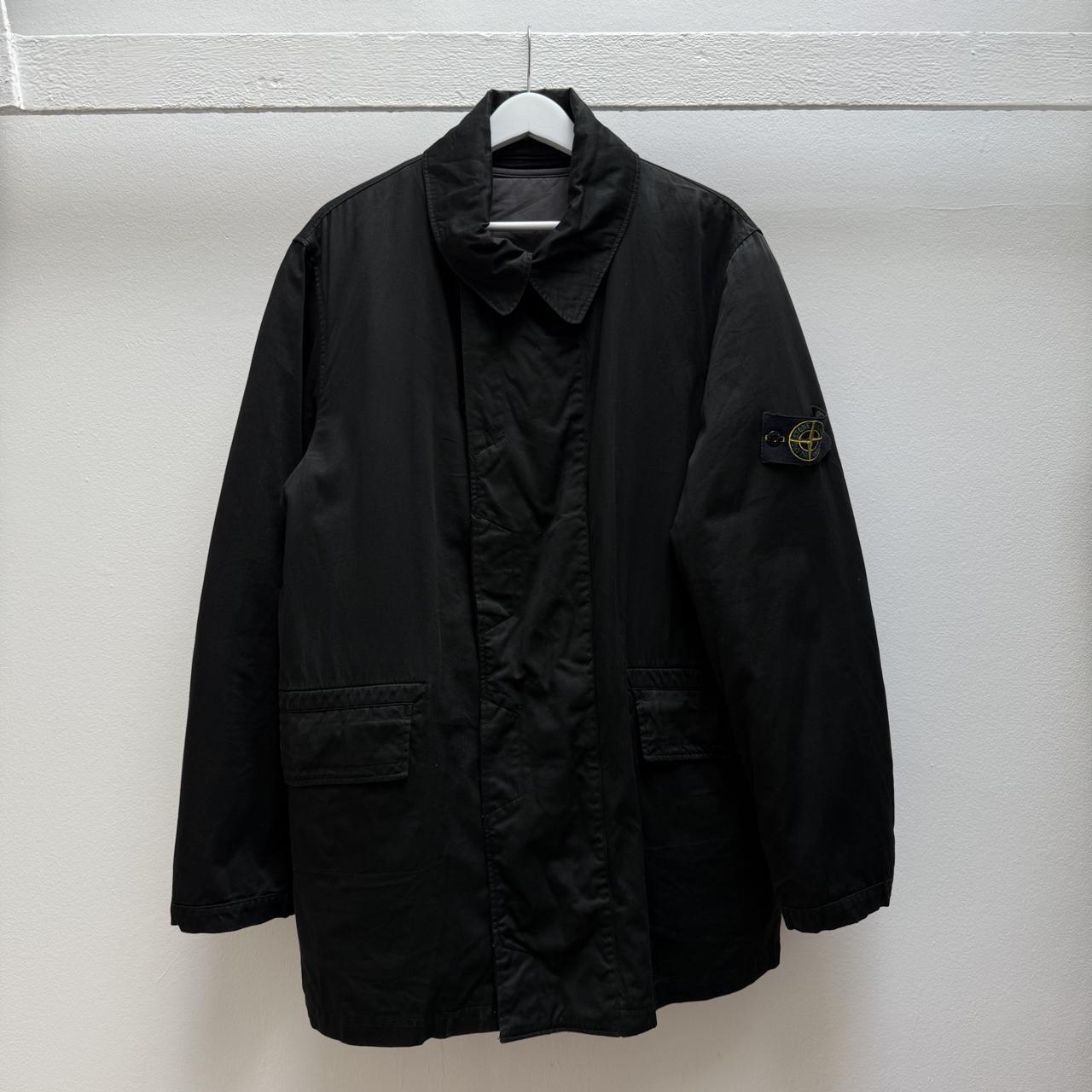Early 00’s Stone Island Dutch Rope Raso Parka Jacket in Black (L)