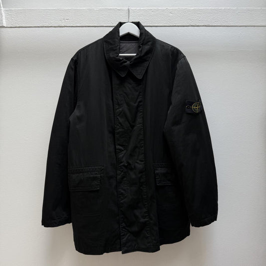 Early 00’s Stone Island Dutch Rope Raso Parka Jacket in Black (L)
