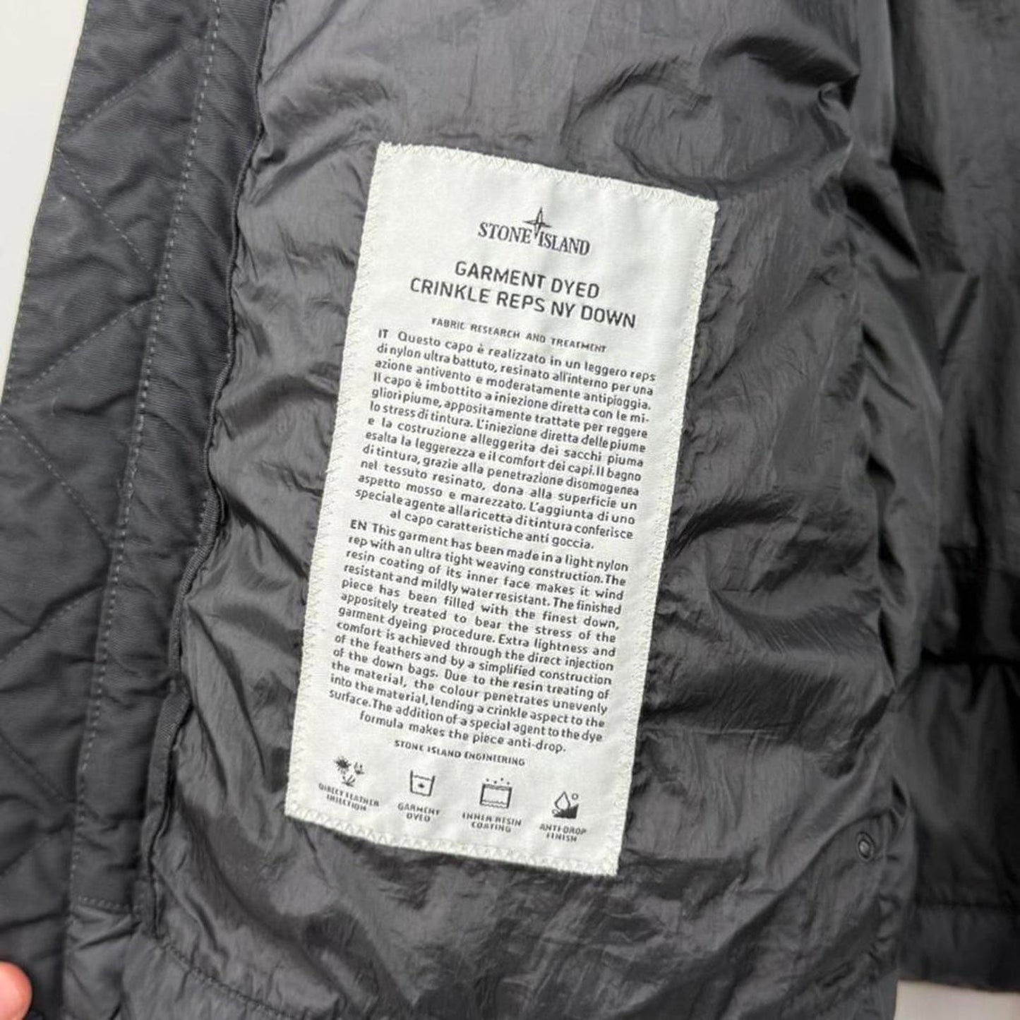 Stone Island Crinkle Reps NY Down Jacket (M)