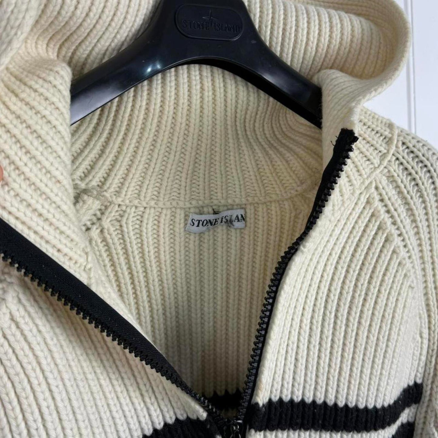 Stone Island Early 2000s Knit Zip Jumper (XL)