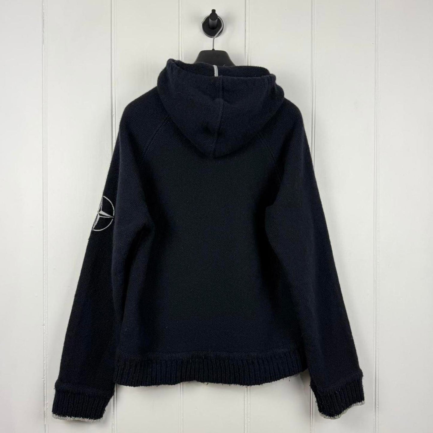 Stone Island Wool Hooded Full-Zip Jacket Navy (L)