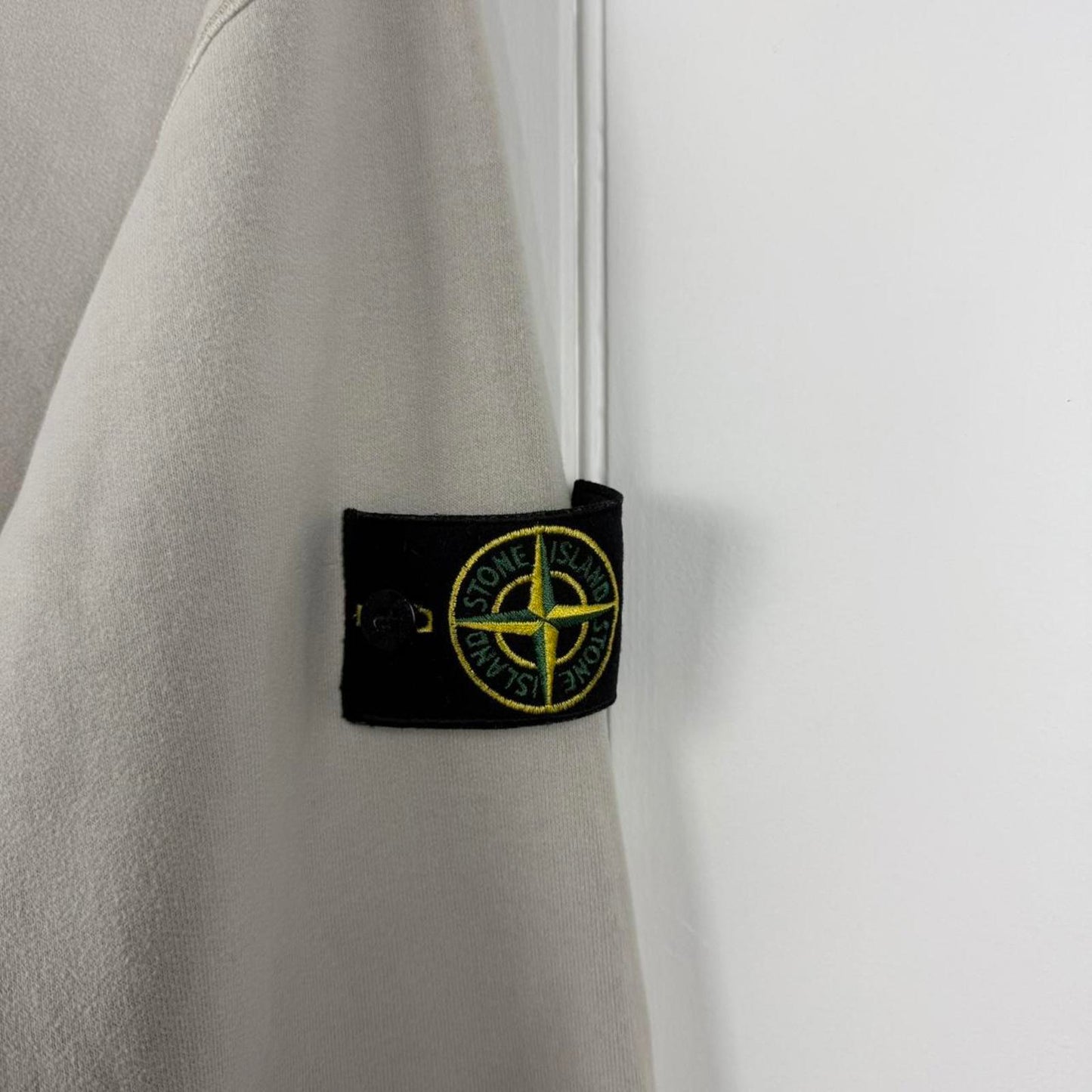 Stone Island Quarter Zip Jumper In Beige (M)
