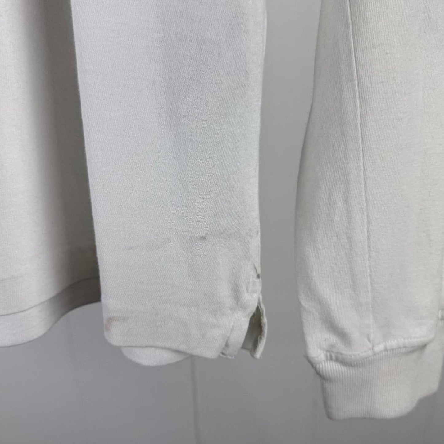 Stone Island Long Sleeve Polo Shirt White (L)