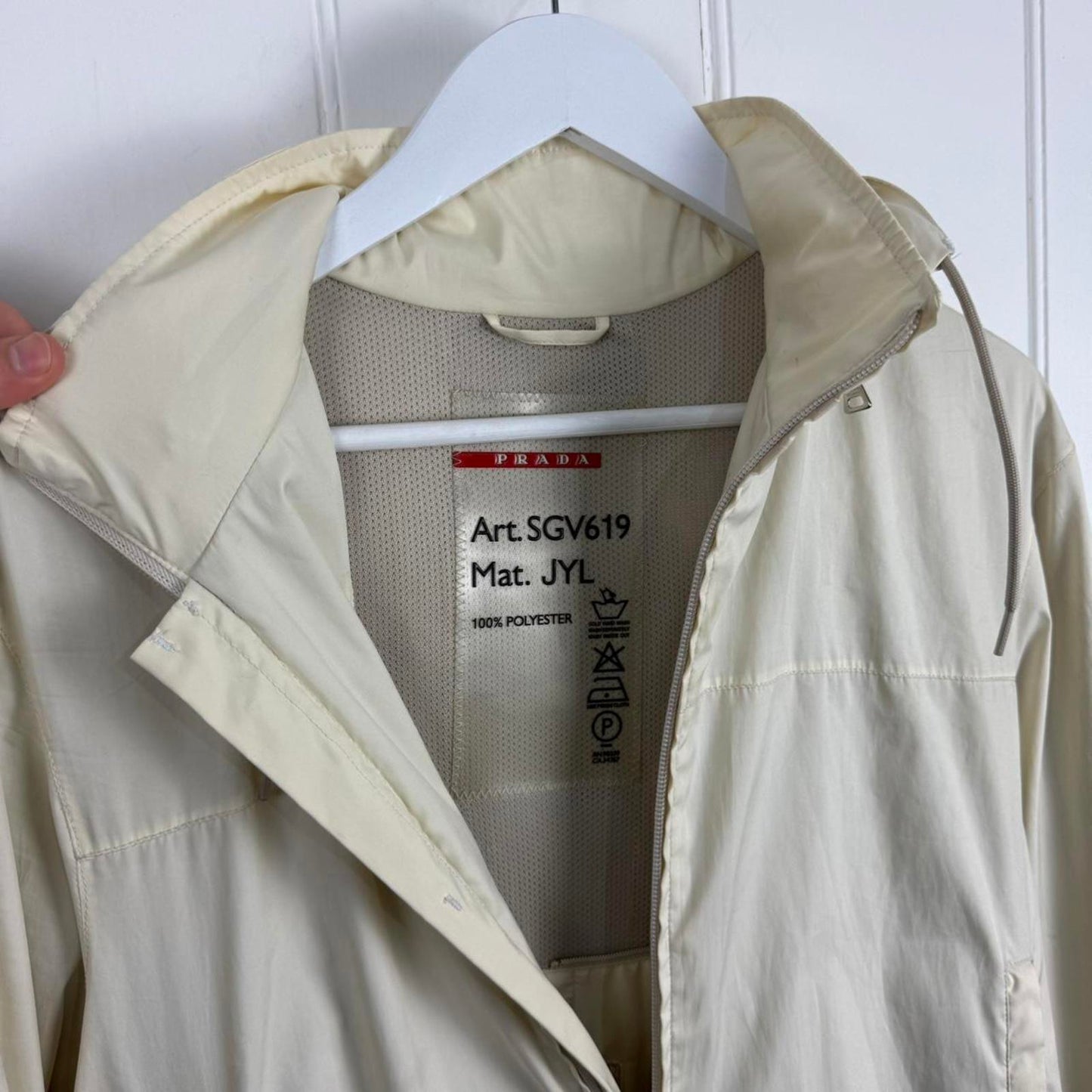 Prada Sport Packable Jacket Cream (M)