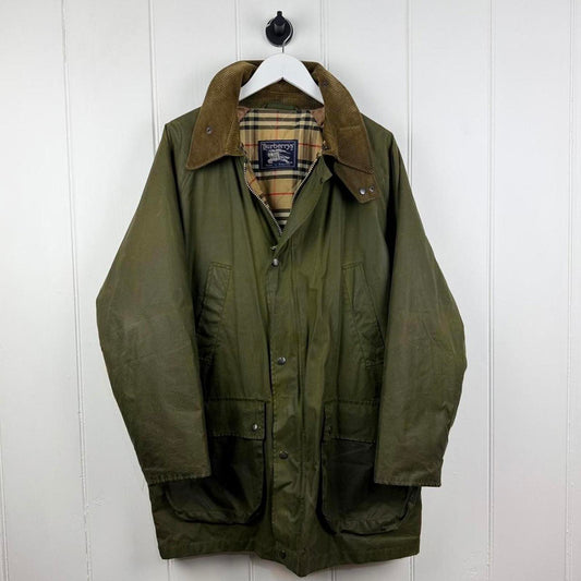 Vintage Burberry Waxed Parka Jacket (XL)