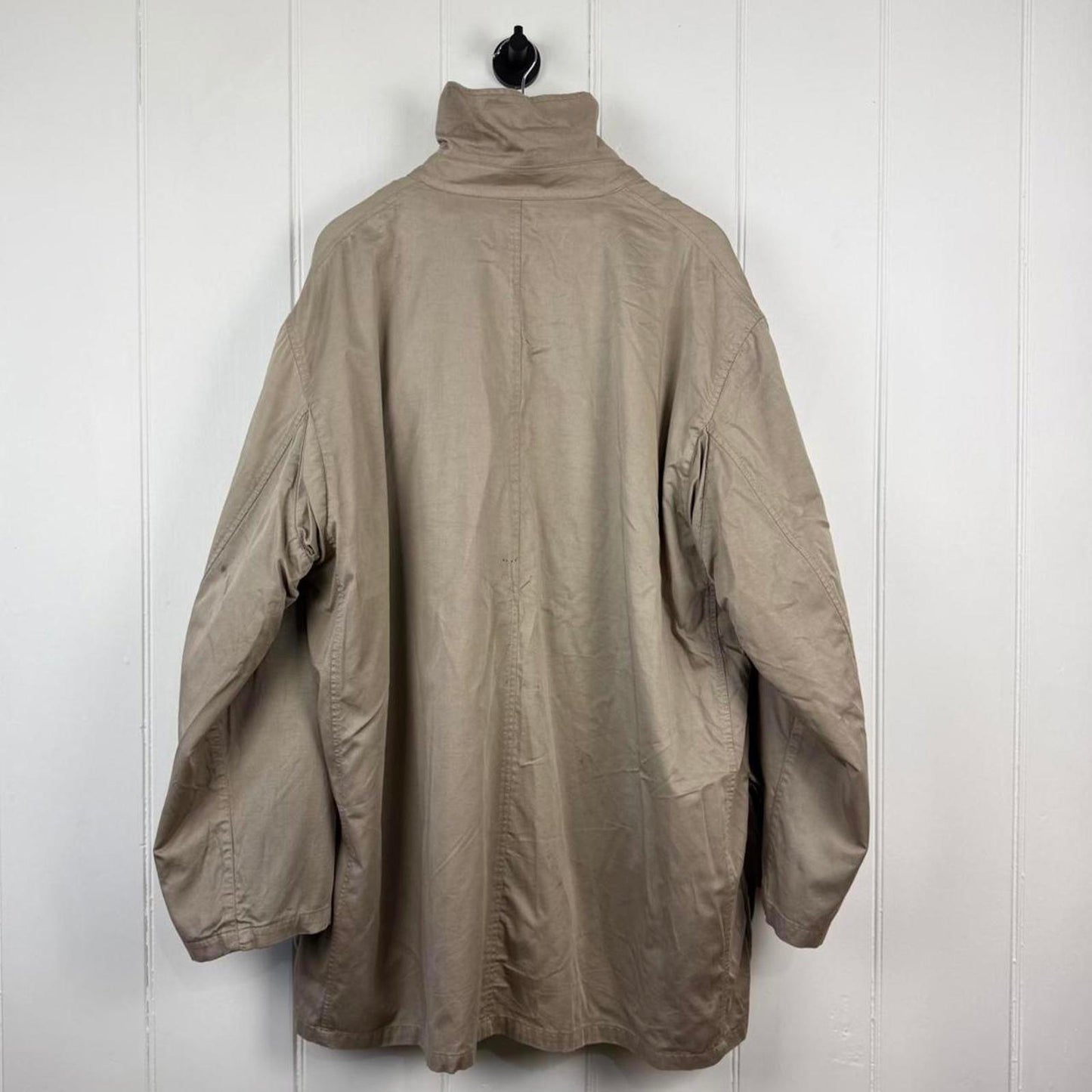1996 Stone Island Raso Gommato Dutch Rope Parka Jacket Beige (XXL)