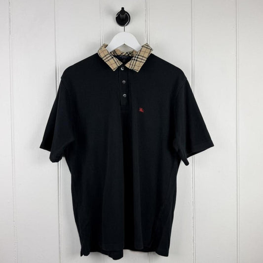Burberry Nova Check Collar Polo Shirt (L)