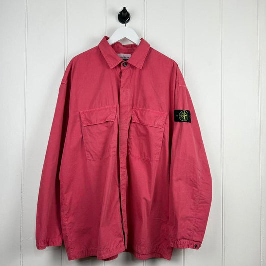Stone Island Garment Dyed Overshirt Pink (XXL)