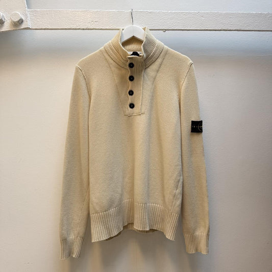 Stone Island Wool Knit Quarter Button Jumper (L)